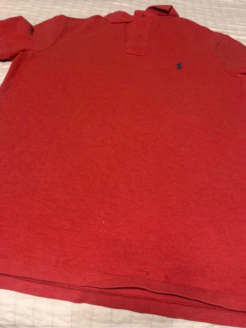 Polo by Ralph Lauren Red Short Sleeve Polo with Navy Pony